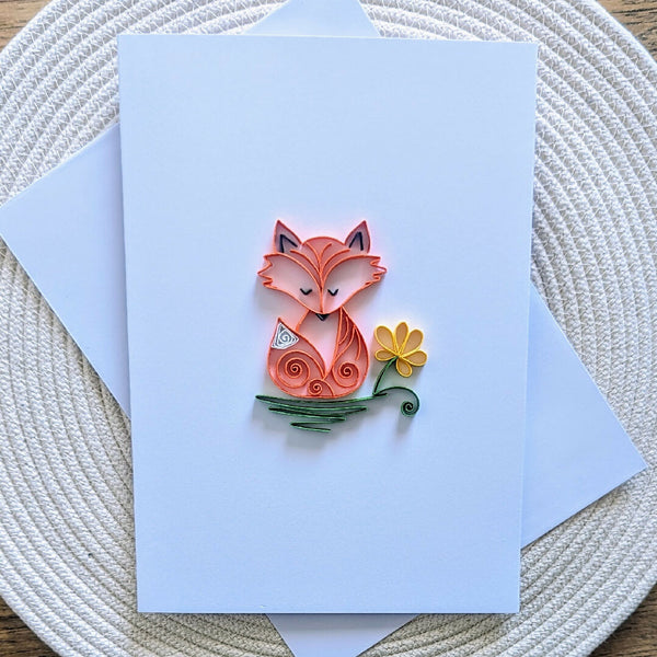 Quilled Fox Card