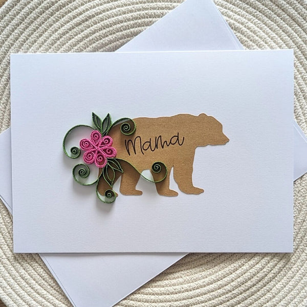 Mama Bear Quilled Card