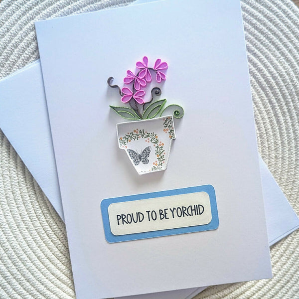 Y'orchid Quilled Card