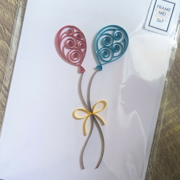 Balloons Quilled Card