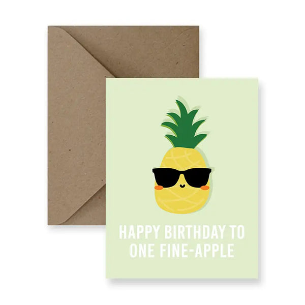 Happy Birthday To One Fine-Apple Birthday Card