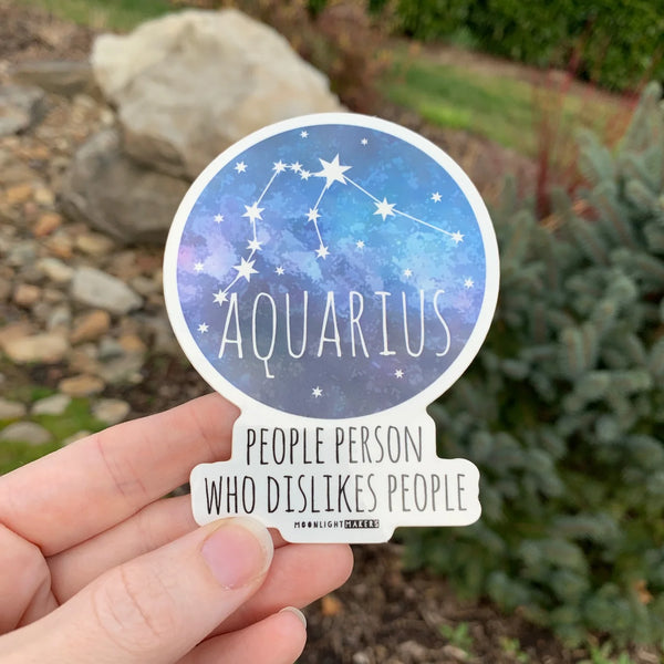 Aquarius Zodiac Vinyl Sticker