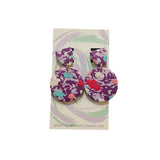 Purple Mash Dange Earrings 