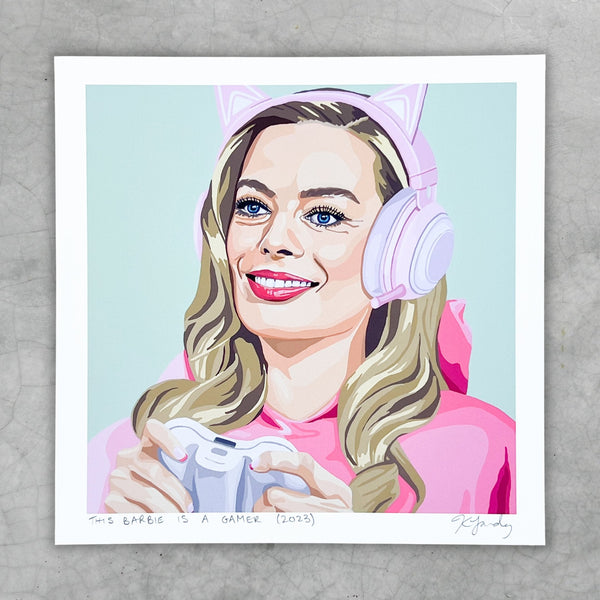 Barbie 8x8" art print (Margot Robbie) - Shop Motif