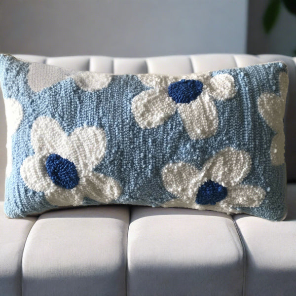 Blue Daisy Pillow