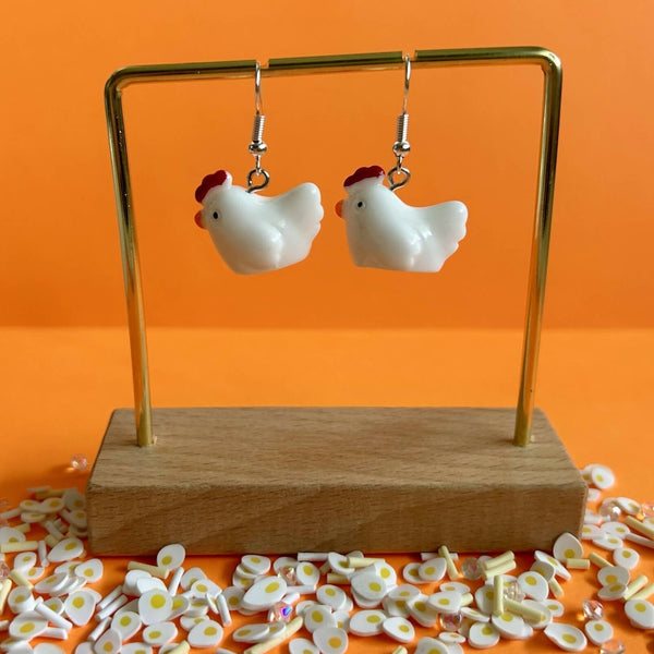 Chicken Little - Chicken Dangle Earrings