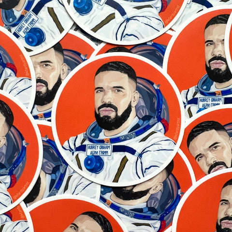 Drake Astronaut sticker - Shop Motif