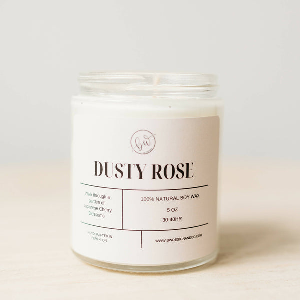 Dusty Rose Soy Candle - 5oz - Shop Motif