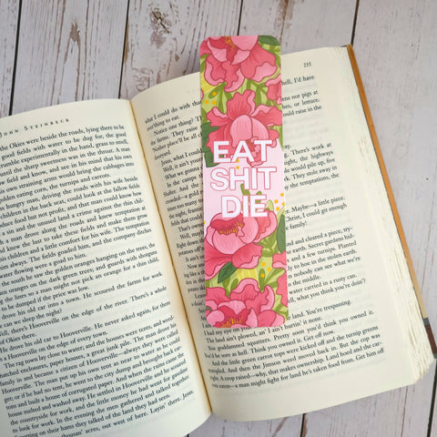 Eat Shit Die Glossy Bookmark (2x7") - Shop Motif