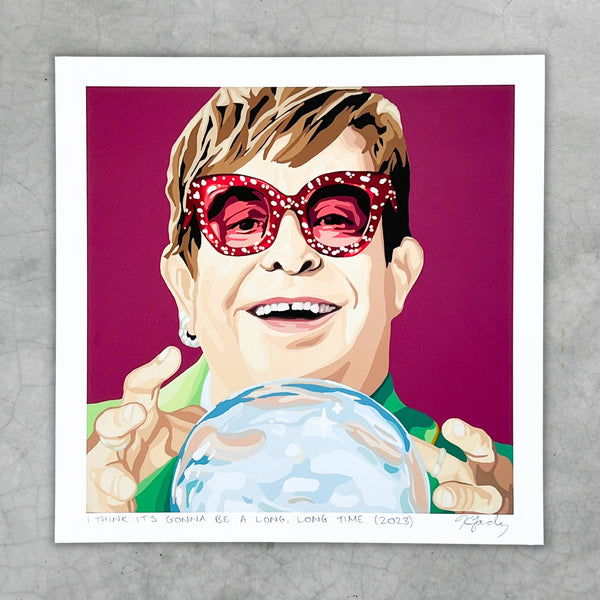 Elton John 8x8" art print - Shop Motif