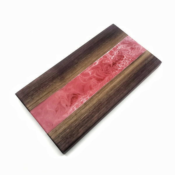 Epoxy RIver Charcuterie Board - Pink and Red