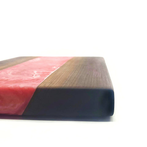 Epoxy RIver Charcuterie Board - Pink and Red - Shop Motif