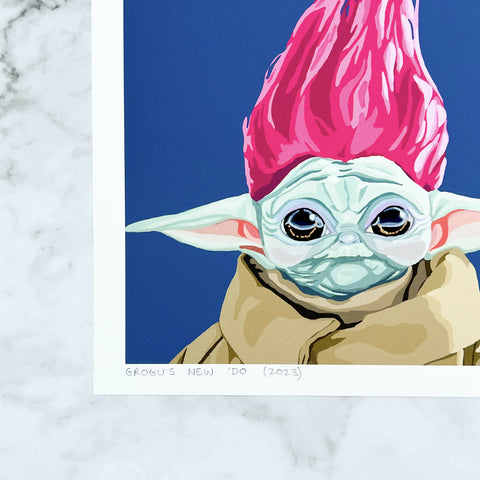 Grogu's New 'Do art print (baby Yoda) - 2 sizes - Shop Motif