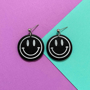 Happy Face Dangle Earrings - Shop Motif 