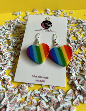Harvey Milk - Stars & Hearts Rainbow Dangle Earrings - Shop Motif 