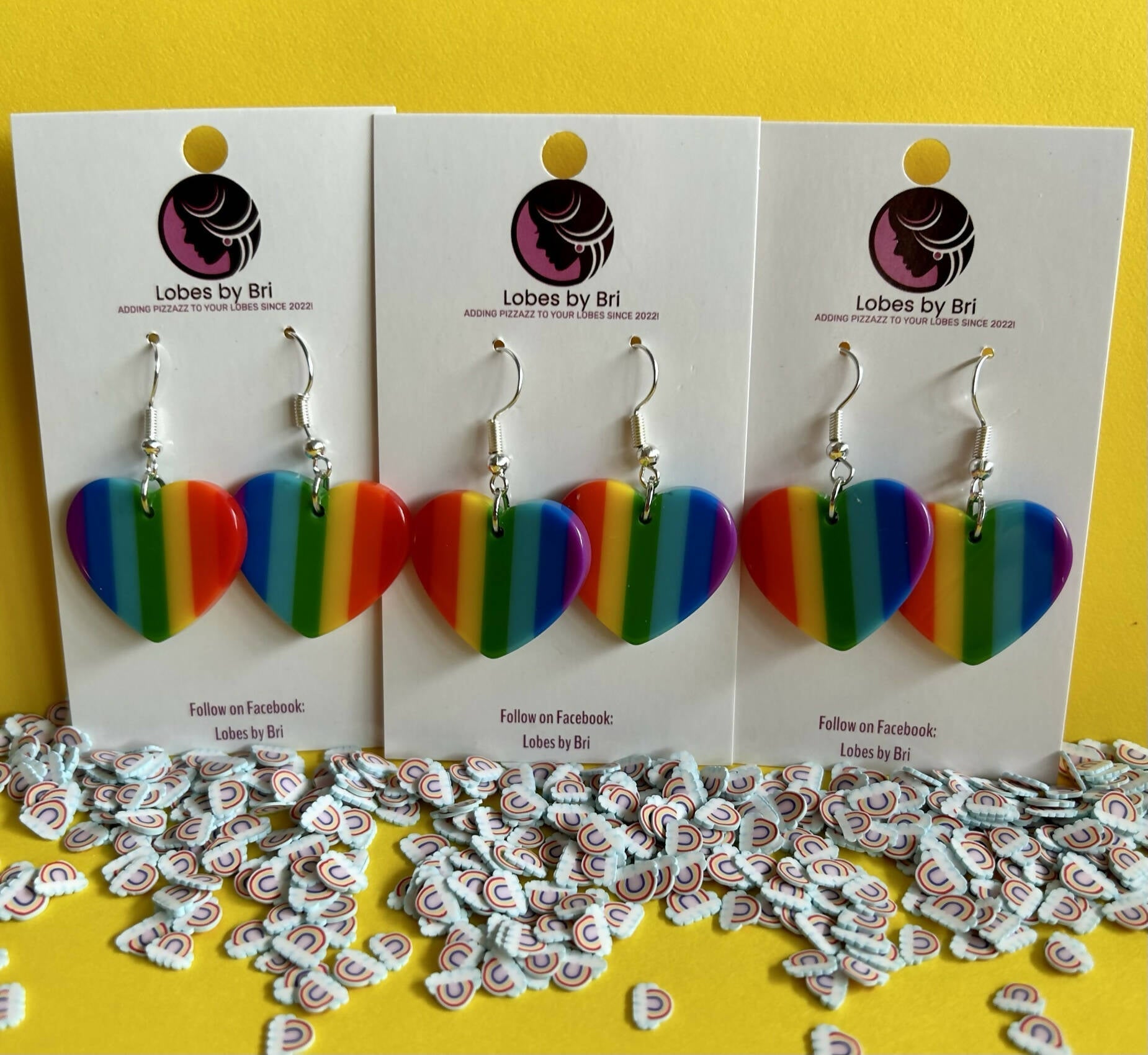 Harvey Milk - Stars & Hearts Rainbow Dangle Earrings - Shop Motif