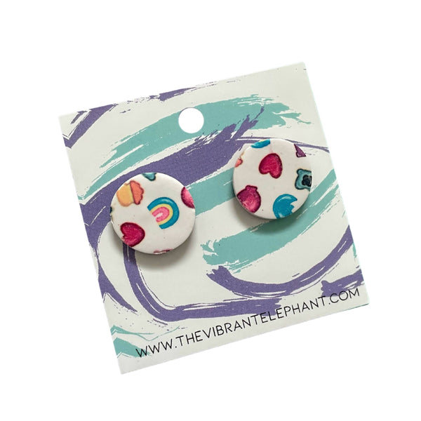 Polymer Clay Stud Earrings - Various Styles (In store only)