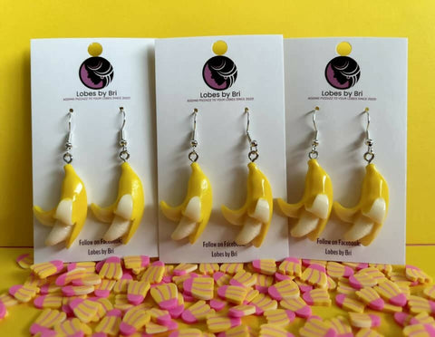 Let's Split! - Banana Dangle Earrings - Shop Motif