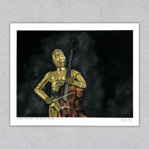 Star Wars Symphony print: C3PO Playing the Bass - Shop Motif