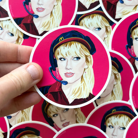 Taylor Swift McDonalds sticker - Shop Motif