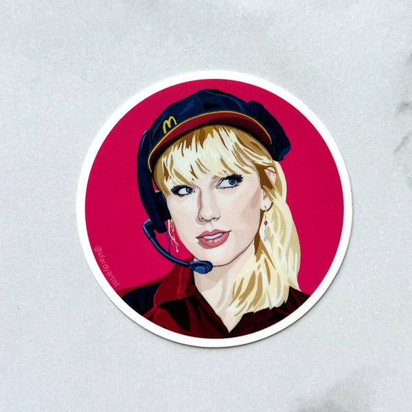 Taylor Swift drive-thru sticker