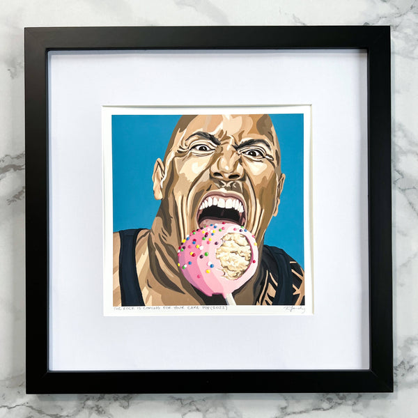 The Rock Is Coming For Your Cake Pop 8x8
