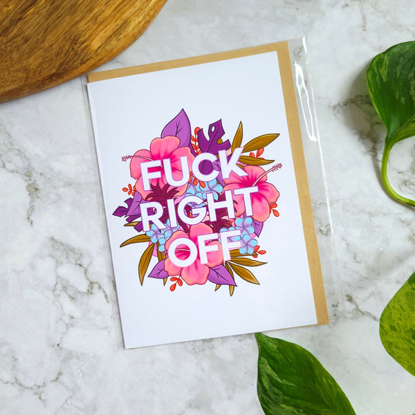 Fuck Right Off 5x7" Greeting Card