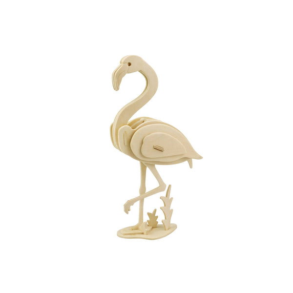 3D Wooden Puzzle: Flamingo