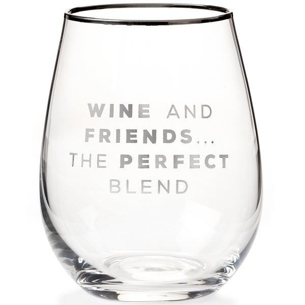 Wine & Friends Wine Glass & Bottle Stopper Gift Set