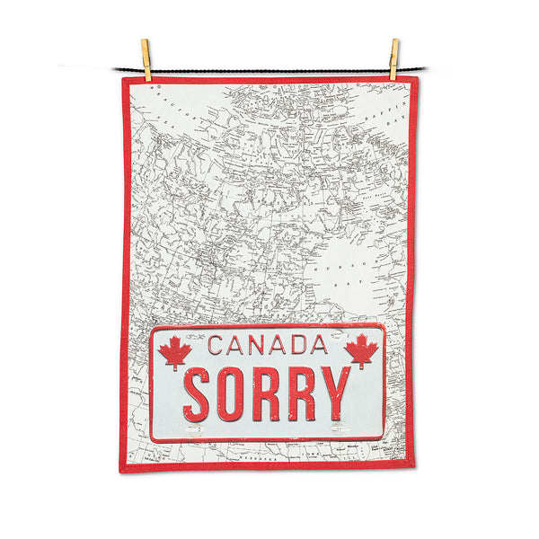 Sorry - License Plate Tea Towel