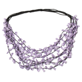 Multi Strand Fabric Necklace 