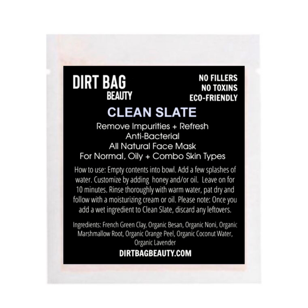Clean Slate - Single Use Organic Face Mask