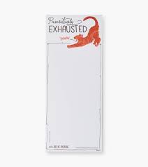 Pawsitively Exhausted Magnetic Notepad