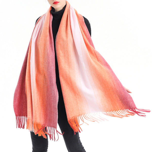 Soft Orange & Pink Blend Blanket Scarf