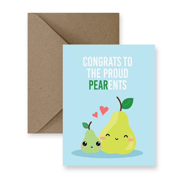 Proud Pear-ents Greeting Card