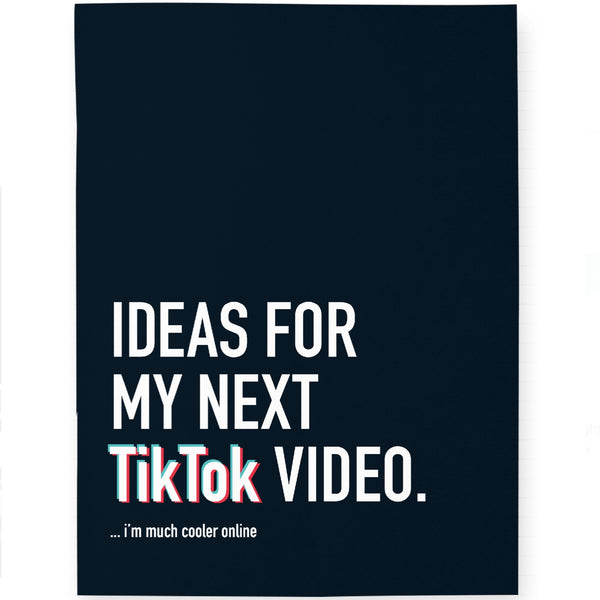 Ideas For My Next TikTok Video Notebook