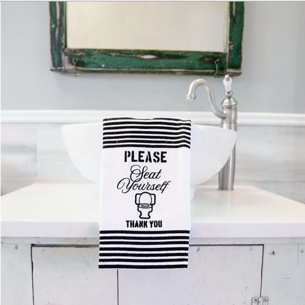 Please Seat Yourself Hand Towel