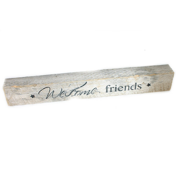 Welcome Friends Wooden Plank Sign
