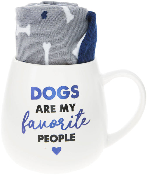 Dogs Are My Favourite People Mug and Sock Gift Set