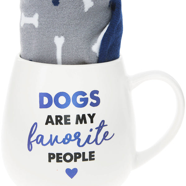 Dogs Are My Favourite People Mug and Sock Gift Set - Flamingo Boutique