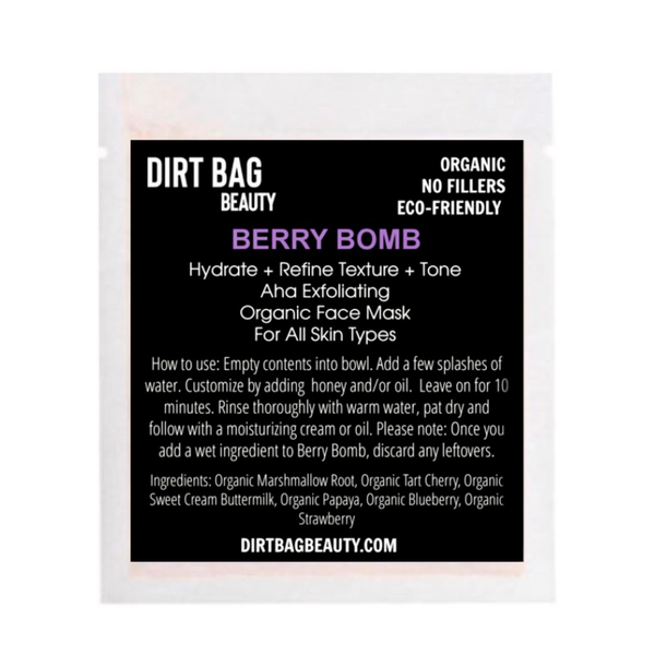 Berry Bomb - Single Use Organic Face Mask