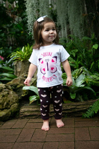 Butterfly Hearts Baby T-Shirt - Flamingo Boutique