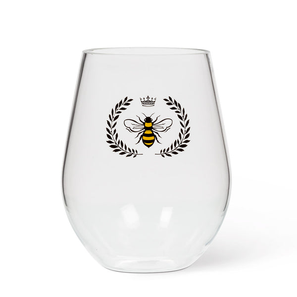 Bee In Crest Stemless Goblet