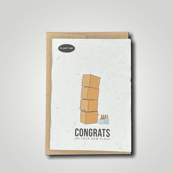 Congrats on the New Place Plantable Greeting Card