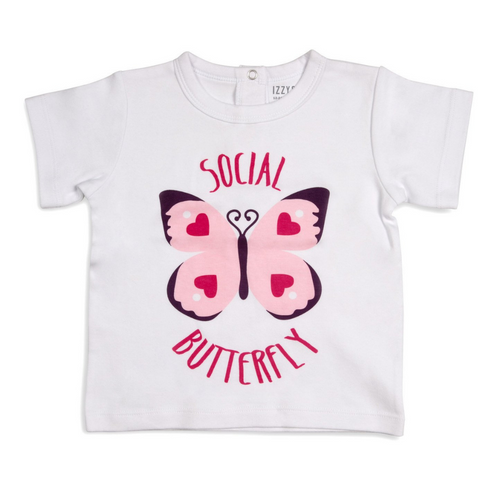 Butterfly Hearts Baby T-Shirt - Flamingo Boutique