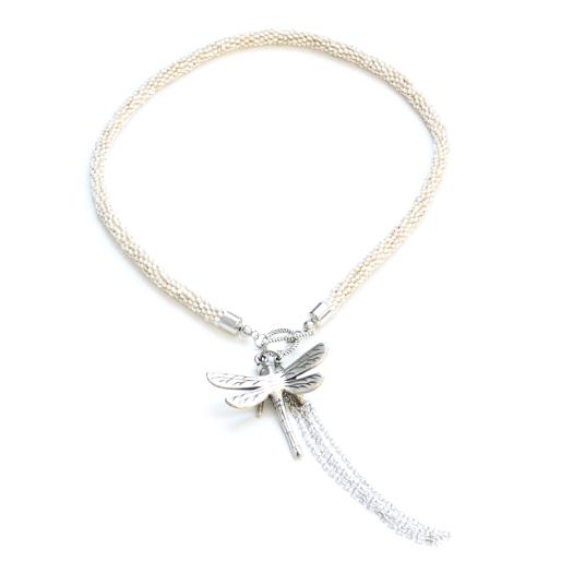 Short Dragonfly Necklace - Flamingo Boutique