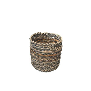 Seagrass Basket with Banana Leaf Accents 
