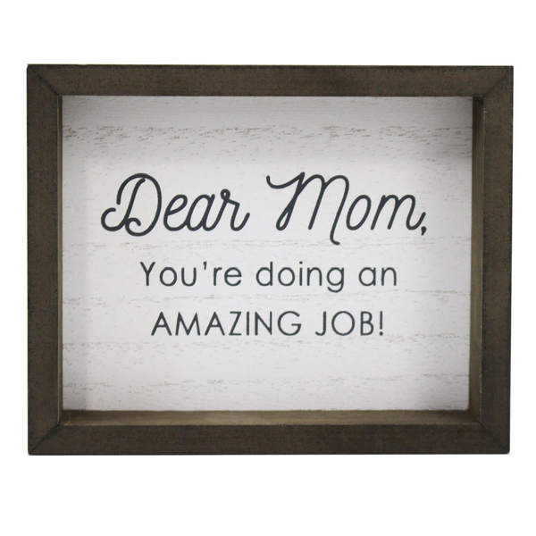 Dear Mom Art Box Sign