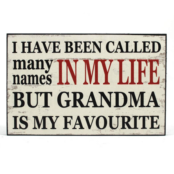 Many Names - Grandma Sign