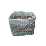 Seagrass Striped Square Basket 